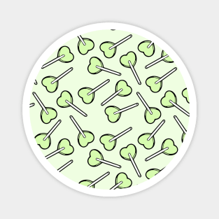 Green Heart Lollipops Magnet